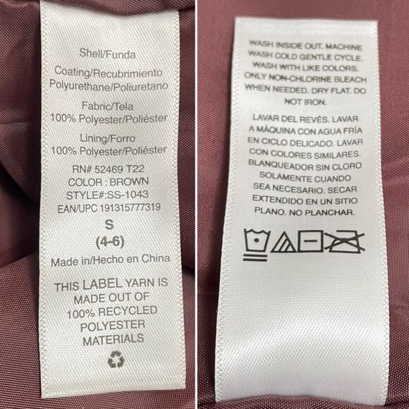 Scoop Faux Leather Moto Jacket Tawny Port Wine Biker Jacket Women’s Size Small - Picture 11 of 12